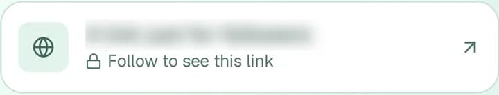 A followers-only link card